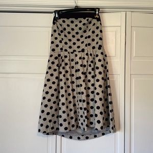 Limited Strapless Polka Doted Dress